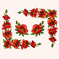 Водорозчинний флізелін з малюнком для вишивки (бісером або нитками) — серія «Конфеті»