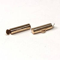 Кінцевик-трубочка слайдер для прикрас 16 мм - золото