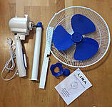 Вентилятор підлоговий із великими лопатями 40 см на 3 швидкості обдування та регулювання за висотою та нахили, фото 2