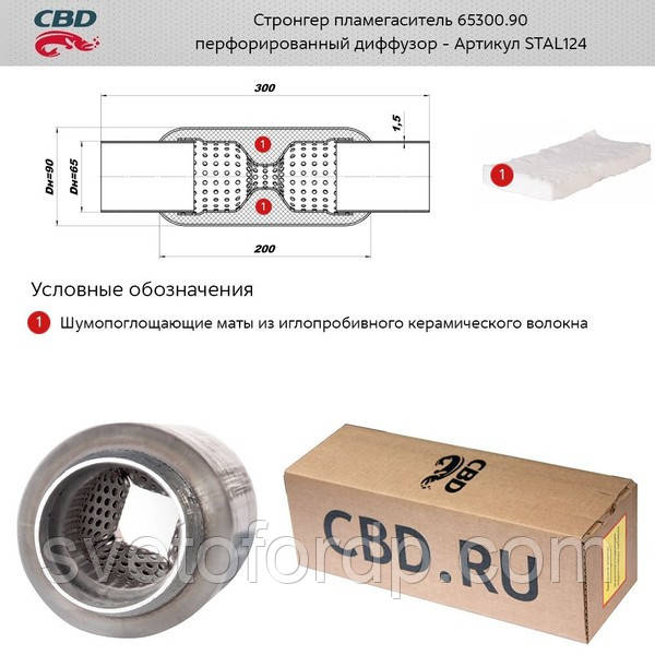 Строгер 65/300.90 з перфорованим дифузором [CBD], фото 1
