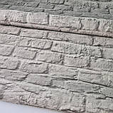 Шпалери вінілові 1,06 × 10,05 м Marburg Loft Superior 1034118, сіро-бежеві, під цеглу для вітальні, спальні, фото 5