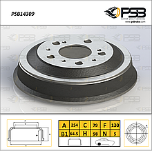 Барабан гальмівний задній Ducato III, CITRO31 Relay, Jumpy Box кт — 2 шт. [ PSB ] 424738 PSB14309