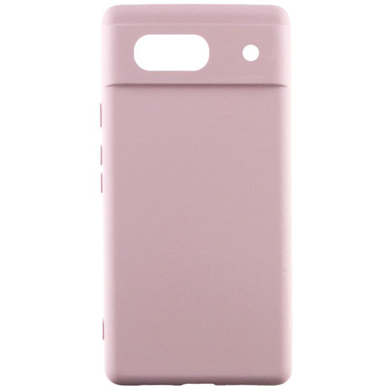Чохол Silicone Cover Lakshmi Full Camera (AAA) для Google Pixel 7a | Мікрофібра Рожевий / Pink Sand, фото 1