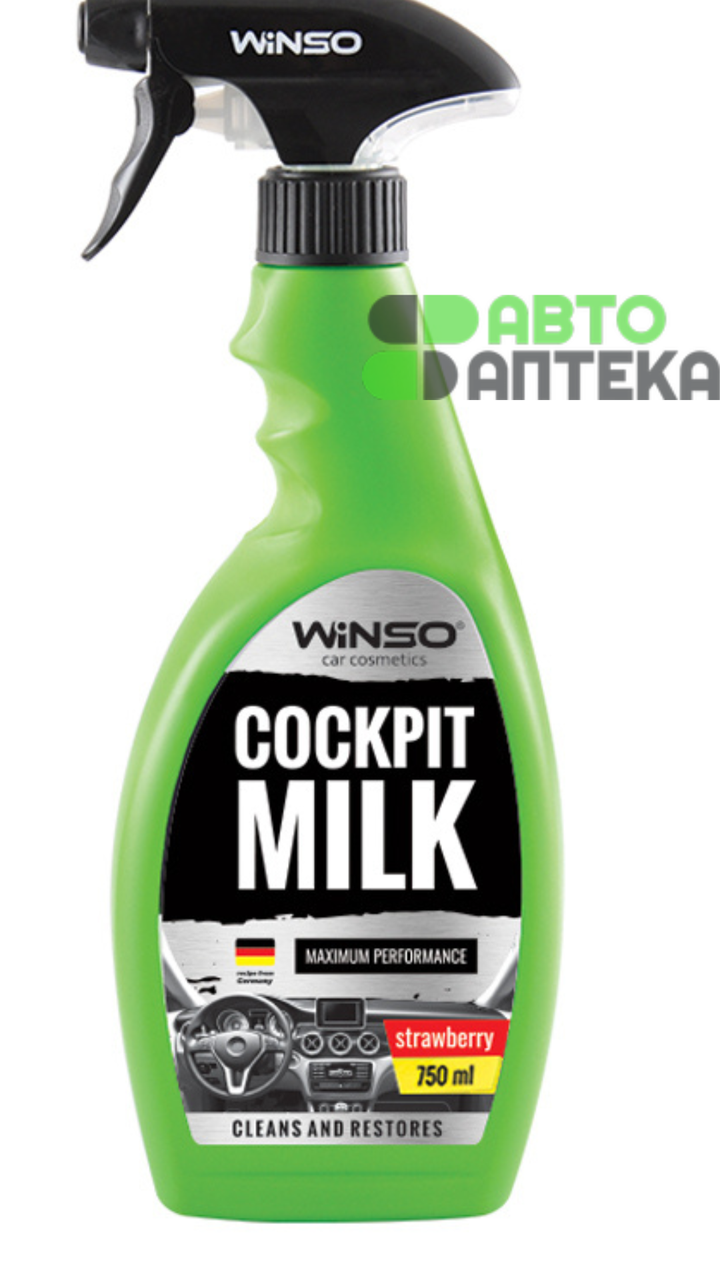 Поліроль-молочко для приладової панелі WINSO COCKPIT MILK Strawberry Profesional 750 мл, фото 1