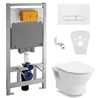 Інсталяція VOLLE Master 4 в 1 141919 + унітаз Fiesta Rim 13-77-034 з сидінням Slim Soft Close