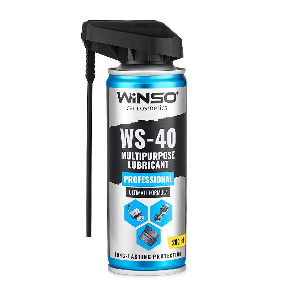 !!!! АКЦІЯ (10 шт. + 1 шт.) Мастило багатофункціональне PROFESSIONAL MULTIPURPOSE LUBRICANT WS-40 200ml., фото 1