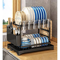 Сушарка для посуду двоярусна 42×29×29 см