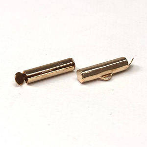 Кінцевик-трубочка слайдер для прикрас 16 мм - золото