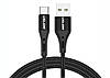 Кабель QC3.0 Type C для швидкого заряджання 3 А 1 метр ЧОРНИЙ, фото 2