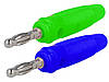 Штекери типу "БАНАН" для щупів мультиметра 4 мм 24 А ЗЕЛЕНИЙ і СИНІЙ, фото 2