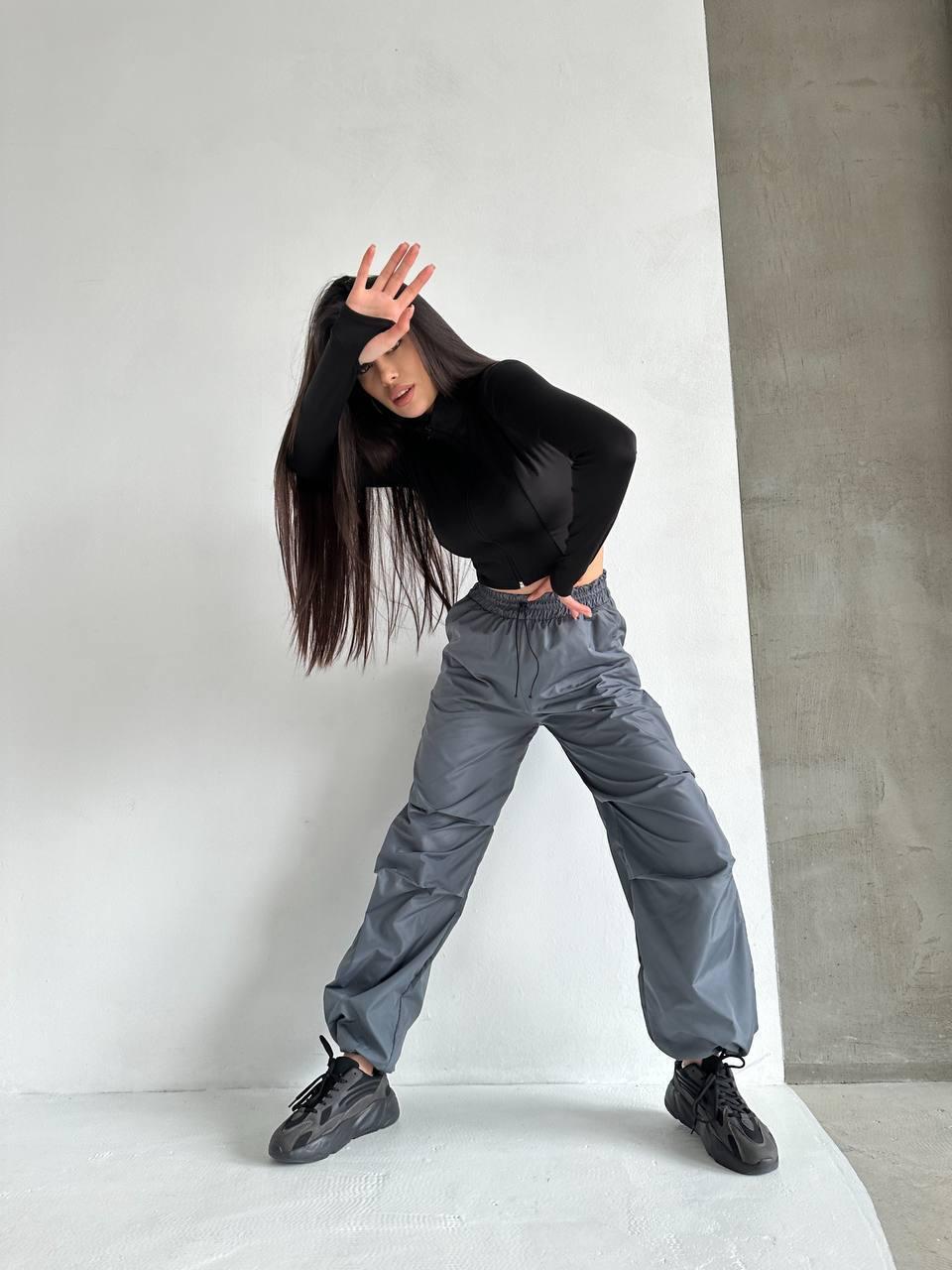 Костюм двійка (кофта+штани) чорний+графіт кольору, фото 1