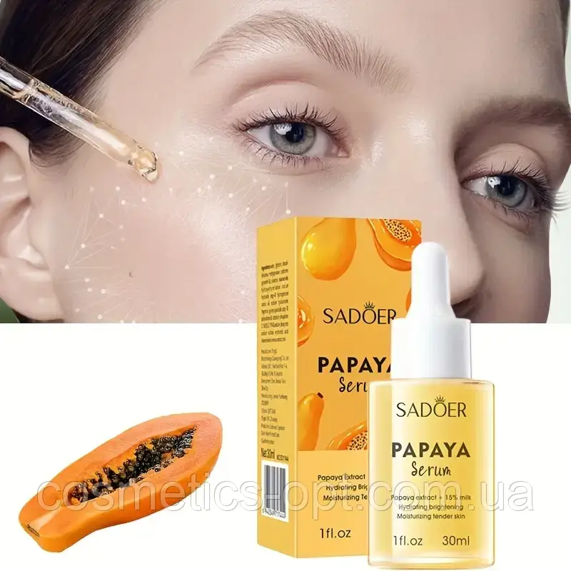 Відновлююча сироватка з екстрактом папайї Sadoer Papaya Serum, 30 мл, фото 1