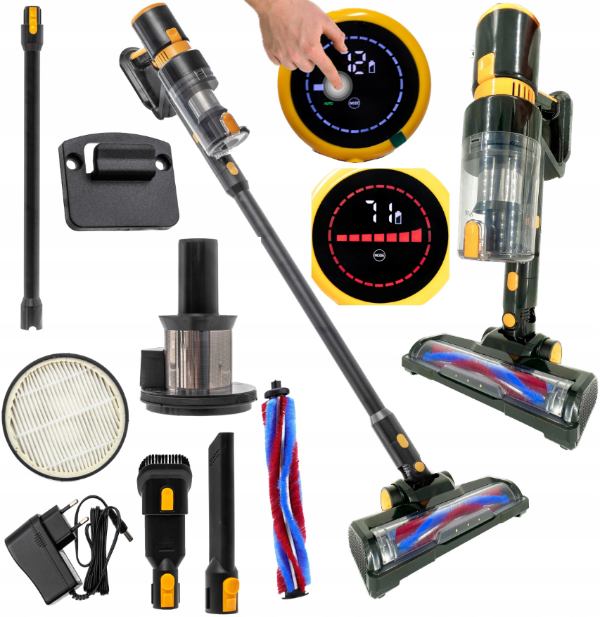 Вертикальний пилосос бездротовий Riwall Pro Carpetto Royal (Чехія), фото 1