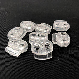 Фіксатор для шнура пластиковий 19 мм, прозорий