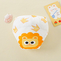 Тренувальні трусики для дітей  |  багаторазові підгузки, розмір 90см (6-11кг),1шт (лев корона)