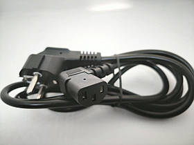 Шнур мережевий комп'ютерний кутовий 3x0,75 мм (мідь) 1,8 м