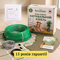 Комплект Нагревательный кабель ThermoGreen CT20-200W 10м + Терморегулятор M5.16