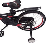 Дитячий магнієвий 20 Mars-2 Evolution велосипед полегшений, спиці, чорно-червоний, фото 9