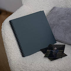 Альбом DIY смарагдовий із чорними сторінками | Фотоальбом зелений на пружині | DIY альбом для вклеювання фото 24x25