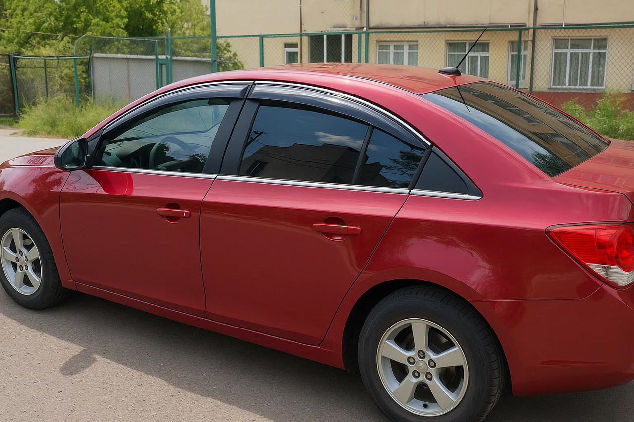 Вітровики з хромом SD (4 шт, ABM) для Chevrolet Cruze 2009-2015 рр, фото 1