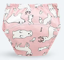 Тренувальні трусики для дітей  |  багаторазові підгузки, розмір  110 см (11-15кг), 1шт (Звірі на рожевому)