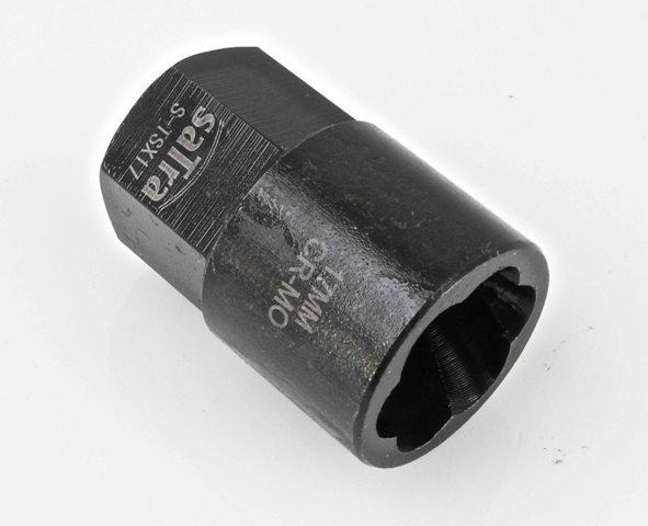 Голівка ударна Cr-Mo для злизаних гайок 6-гр. 1/2 17 мм SATRA S-TSX17, фото 1