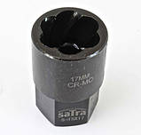 Голівка ударна Cr-Mo для злизаних гайок 6-гр. 1/2 17 мм SATRA S-TSX17, фото 2