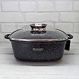 Каструля казан із мармуровим антипригарним покриттям 6.5 л 28 см Edenberg EB-8115 Казан для індукційної плити, фото 9