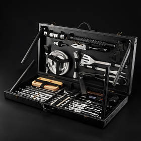 Шашличний набір—стіл "Grills G17" Чорний | Набір для справжнього відпочинку