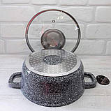 Каструля казан із гранітним антипригарним покриттям 2.3 л 20 см  Edenberg EB-3976 Індукційний казан із кришкою, фото 6