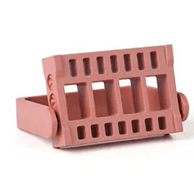 Підставка - контейнер для фрезерних насадок, на 16 комірок із кришкою Бордовий