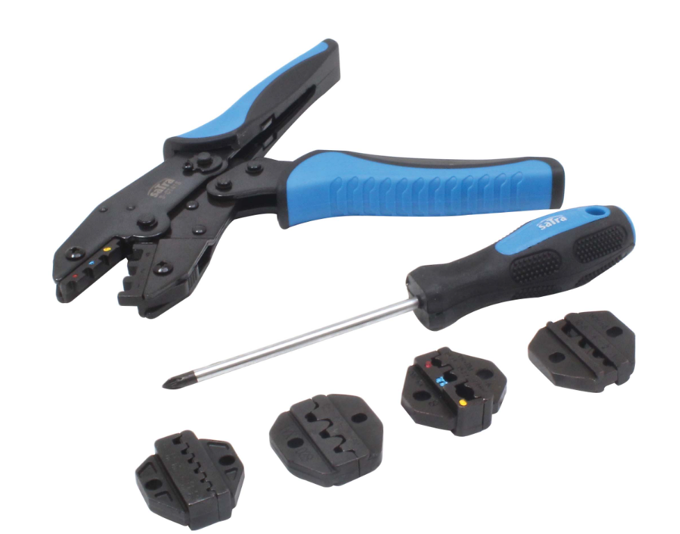 Кліщі для зачищення дротів зі змінними губками SATRA S-CT41S, фото 1