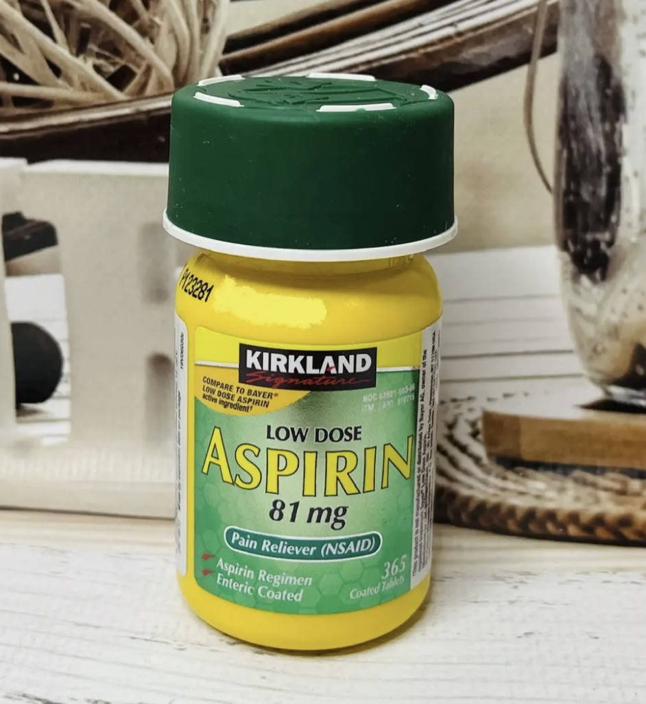 Кардіоаспірин 81мг Kirkland Aspirin Low dose, 365шт, фото 1
