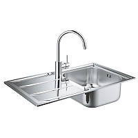 Набір Grohe мийка кухонна K400 31570SD0 + змішувач Concetto 32663001