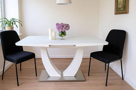 Стіл в сучасному стилі розкладний Concord (Конкорд) 160 T-904 White, Evrodim, фото 1