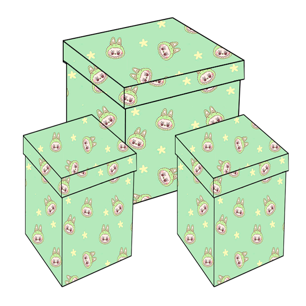 "Лабубу" - Набор "BOX" Коробочок (зелений), фото 1