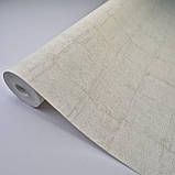 Шпалери вінілові 1,06 × 10,05 м Marburg Floralia 1030516, бежеві геометрія під штукатурку для вітальні, спальні, фото 2