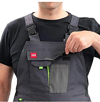 Комбінезон робочий захисний демісезонний на лямках з кишенями, робочий напівкомбінезон, фото 3