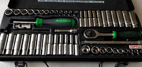 Професійний набір інструменту TOPTUL 1/4" 54ед дюйм +метр GBA54400, фото 4