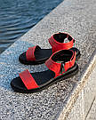Жіночі босоніжки на липучці червоні 36 р-р, фото 2