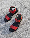 Жіночі босоніжки на липучці червоні 36 р-р, фото 4