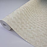 Шпалери вінілові 1,06 × 10 м Marburg Botanica 1033033, бежеві геометрія для вітальні, спальні, фото 3