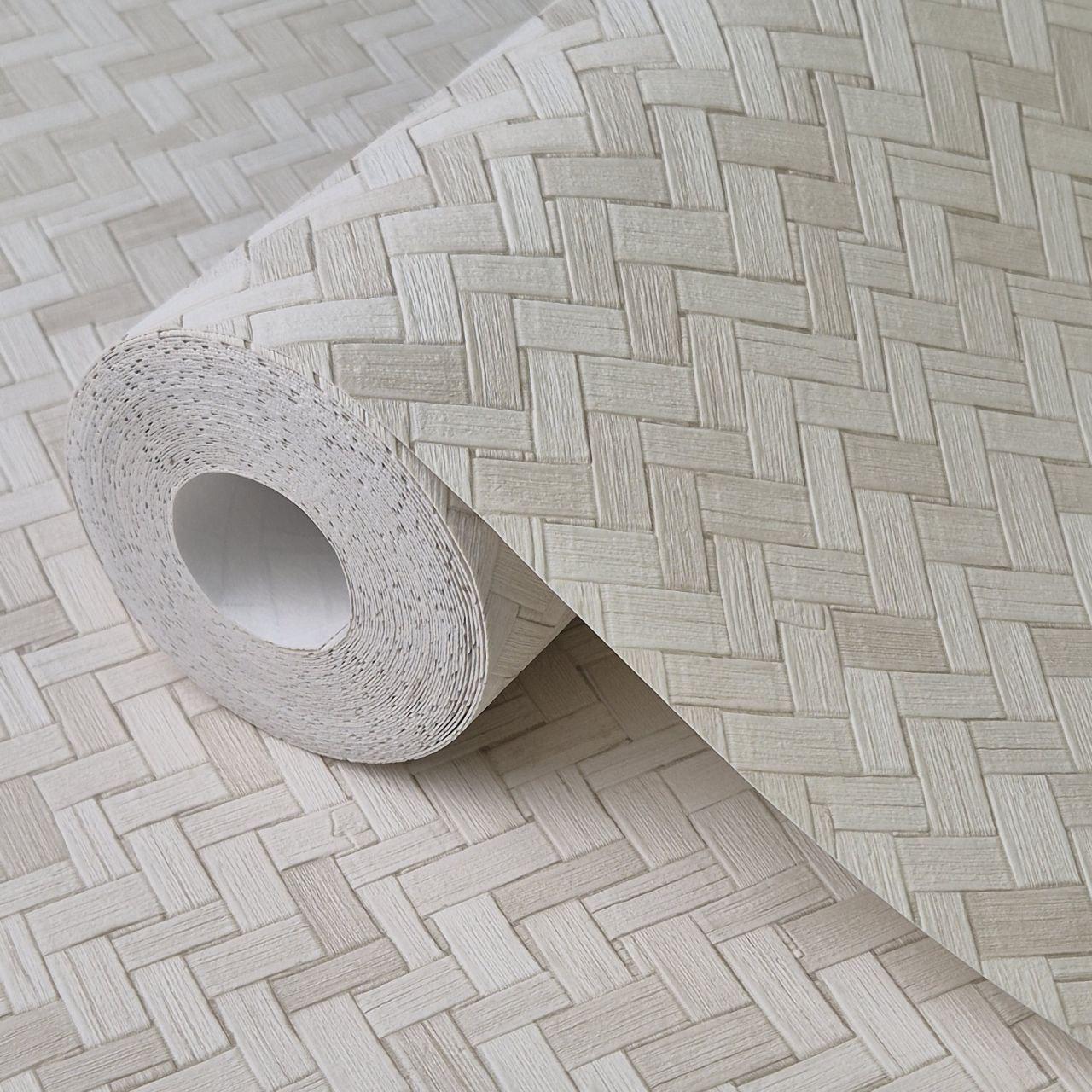 Шпалери вінілові 1,06 × 10 м Marburg Botanica 1033033, бежеві геометрія для вітальні, спальні, фото 1