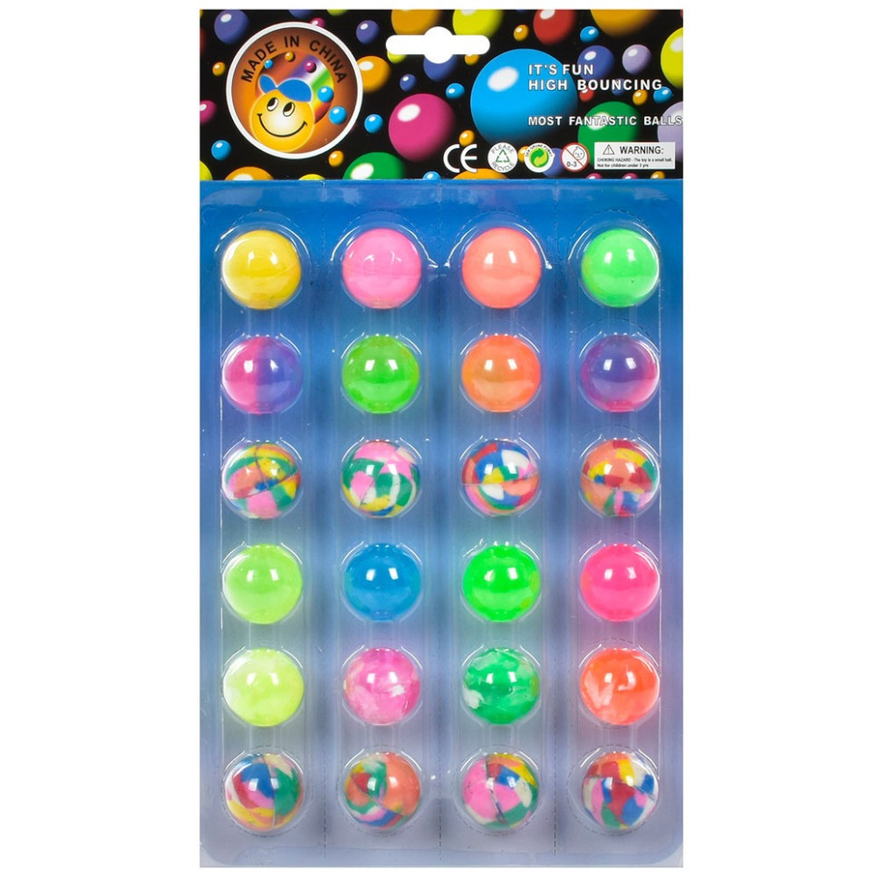 М'яч стрибунчик MS 0906-3 розмір 3,2 см 24 штуки, фото 1
