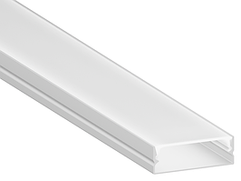 Алюмінієвий профіль для світлодіодної стрічки АЛ-15-1 2 метра анодований накладний LEDUA