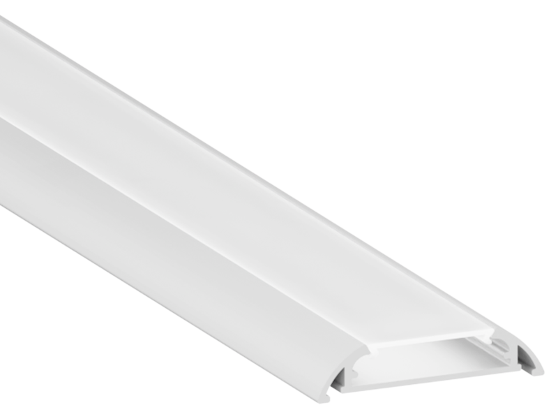 Алюмінієвий профіль для світлодіодної стрічки АЛ-20 2 метра анодований накладний LEDUA