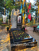 Пам'ятник гранітний з фігурою ангела з трояндами №87  10