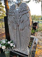 Пам'ятник гранітний з фігурою ангела з трояндами №87  12