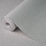 Шпалери вінілові 1,0 × 10 м Marburg New Romantic 1030338, сірі однотонні для спальні, вітальні, коридору, фото 2