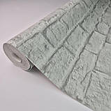 Шпалери вінілові 1,06 × 10 м Marburg Loft Superior 1034117, сірі під цеглу для вітальні, спальні, фото 3